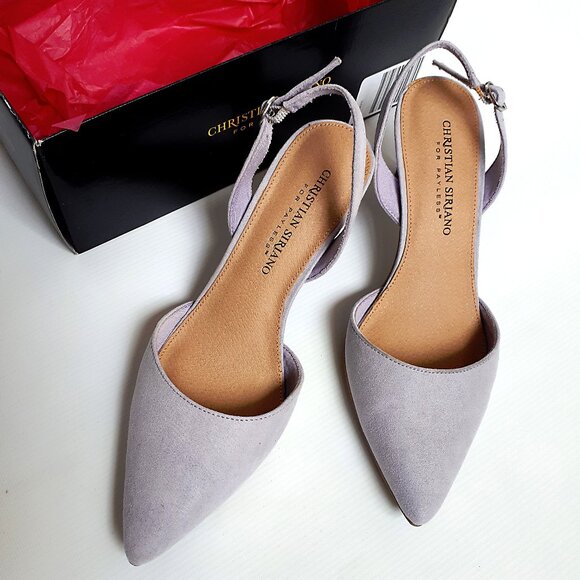 CHRISTIAN SIRIANO Kadence Slingback Kitten Heel Pumps with Pointy Toe in Orchid - Picture 1 of 15